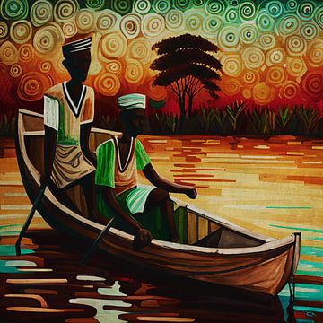 Ägyptische Fischer auf dem Nil von Jan Keteleer