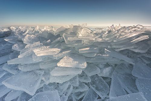 Glace concassée sur le Markermeer