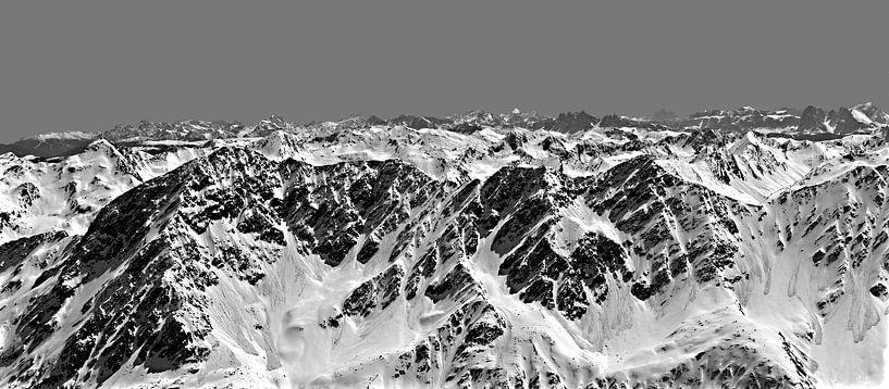 The Tyrolean Alps in black and white by Christa Kramer