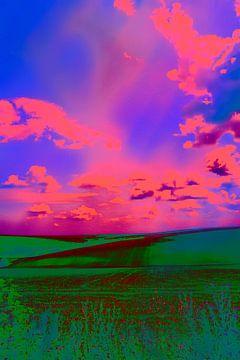 Un paysage d'été coloré aux couleurs vives actuelles sur Mad Dog Art