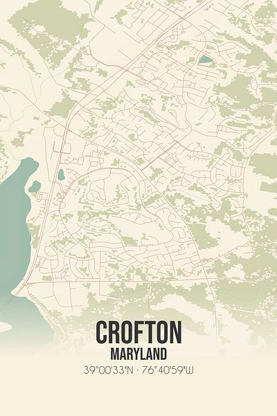 Vintage map of Crofton (Maryland), USA. by Prints of Place