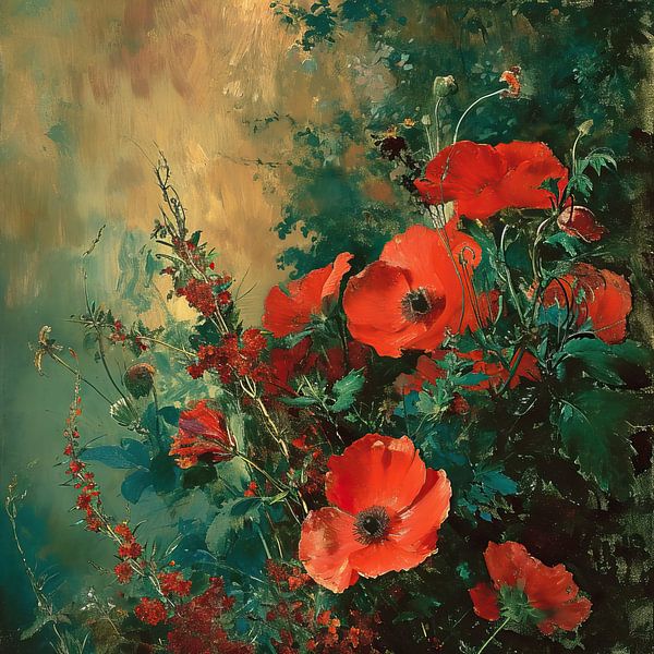 Rote Mohnblumen von Blickfänger Gemälde