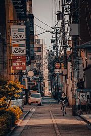Girl on a bicycle in Kanazawa by Nico  Calandra