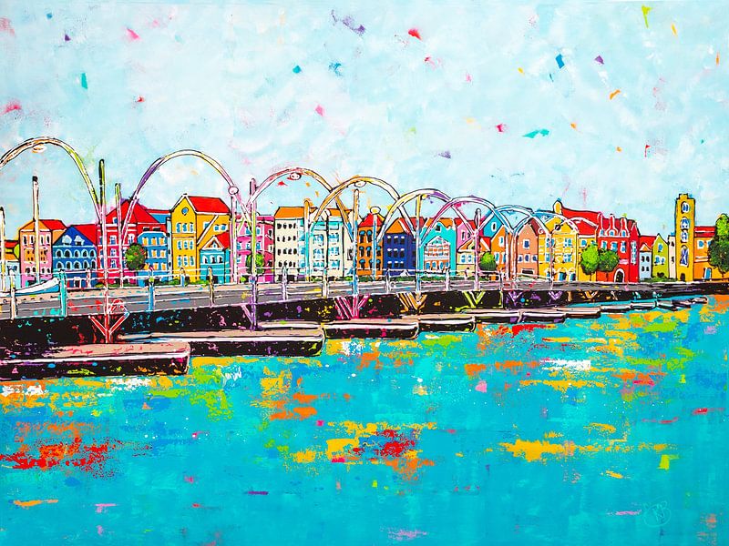 Queen Emma bridge Curaçao by Happy Paintings / Renata Rolefes