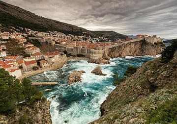 Vue de la vieille ville de Dubrovnik (Croatie) sur Marcel Kerdijk