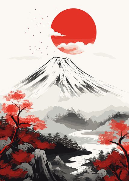 Ukiyo Japanese Painting by Mason Scott