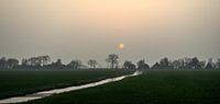 Winterse zonsondergang