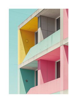 Kleurrijke architectuur 04 van Malou Studio