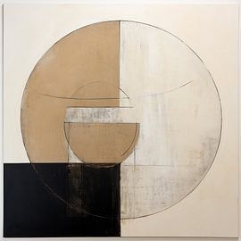 Abstract Geometric Beige by Abstract Painting