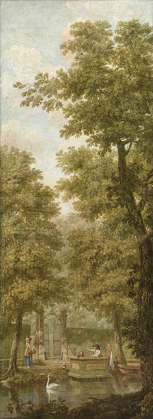 Three wallpaper paintings of a Dutch landscape, Jurriaan Andriessen by Masterful Masters