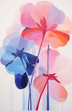 abstracte bloemendans van Liv Jongman