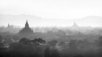 Sonnenuntergang über Pagoden von Bagan, Myanmar