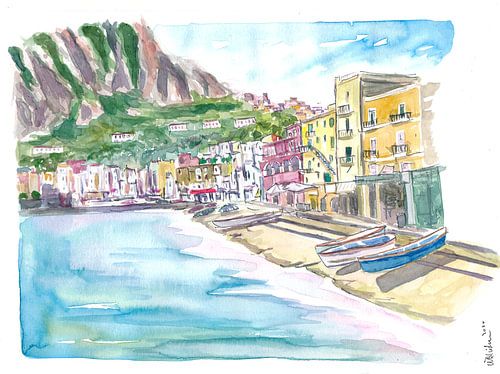 Marina Grande Capri ruhiger Morgen mit Booten und Waterfront