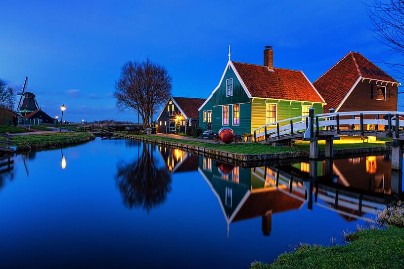 Le Zaanse Schans à la lumière du soir par Marco Rutten