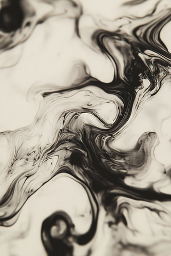 Flux d'encre – Art abstrait moderne sur Bianca ter Riet