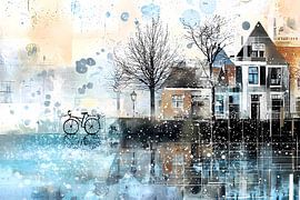 artistic rural background, seasonal graphics 2 by Ariadna de Raadt-Goldberg