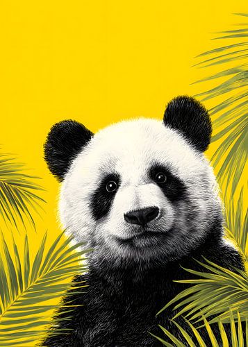 Panda dans la vue de la jungle
