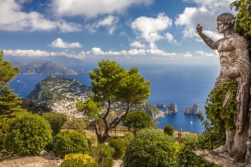 Monte Solaro with statue of Augustus, Anacapri, Capri