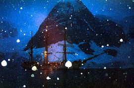 Schnee in der dunklen Antarktis von Marcel Westhoff