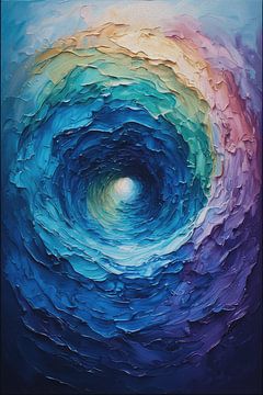 Abstrakte Ölgemälde-Wirbel-Illustration von Kimita Jennaira