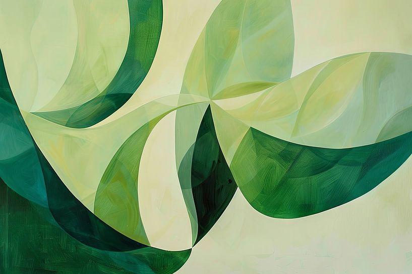 Formes vertes abstraites par Poster Art Shop