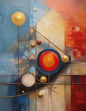 Abstract kleurenrijk Tonentango van Gisela- Art for You