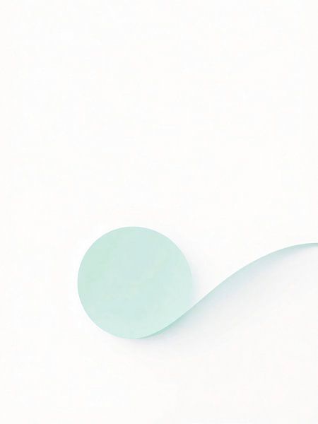 Azureish Whisper: Minimalistische Kreis Abstraktion von A.D. Digital ART