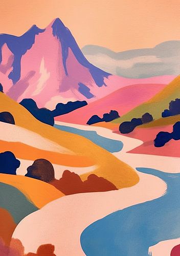 Op Henri Matisse geïnspireerd landschap