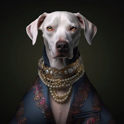 Luna: Eine atemberaubende Weimaraner-Hündin, die Ihr Interieur erhellt