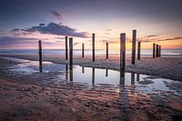 Sunset North Sea at Palendorp in Petten