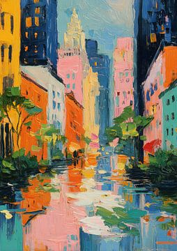 Impressionistische Stadtstraße von Niklas Maximilian