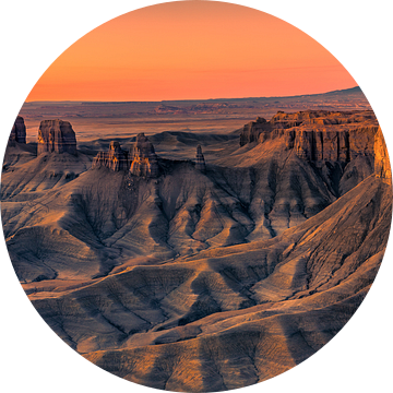 Panorama  van de Badlands, Utah van Henk Meijer Photography