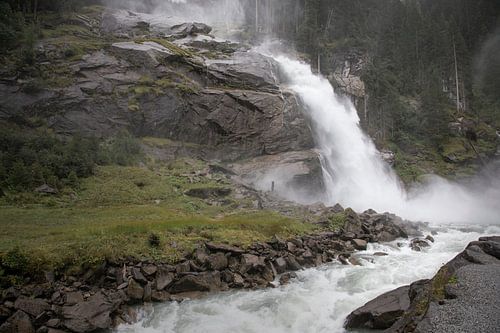 Krimmler waterfall in Salzburgerland in Austria
