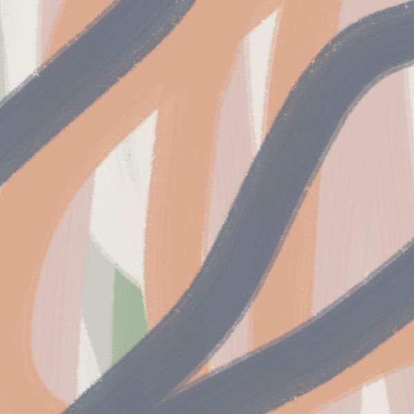 Neutral pastel colors. Lines and shapes no. 3_2 by Dina Dankers