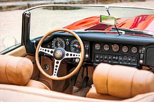 Jaguar E-Type Roadster vintage sportwagen interieur van Sjoerd van der Wal Fotografie