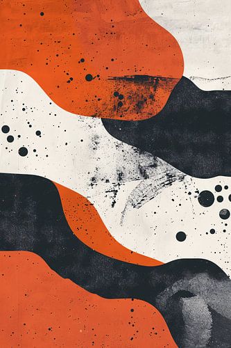 Abstrait avec orange et noir