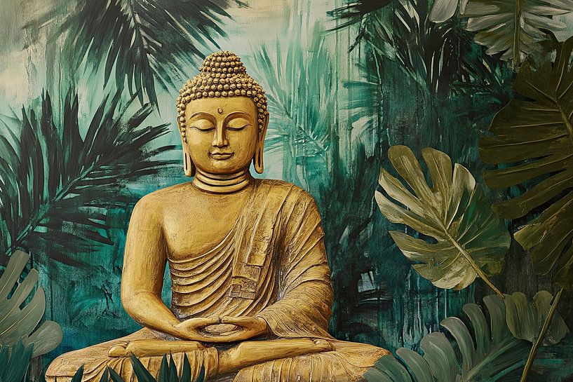 Buddha in the jungle by Vlindertuin-Art