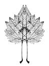 Symmetrisches Pflanzenblatt von Cor Ritmeester Miniaturansicht
