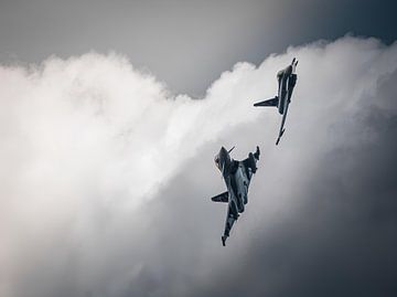2 Eurofighter Typoon boven Spielberg