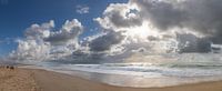 Panorama de la mer avec des nuages sur l'océan Atlantique en France