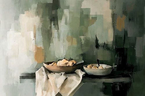 Abstract still life with bowls by Art & Soul Creations