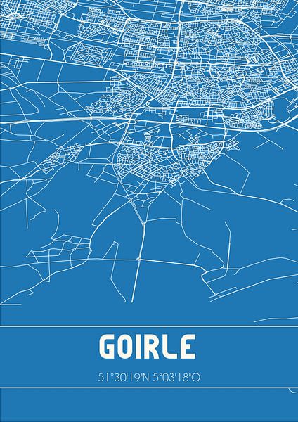 Blueprint | Map | Goirle (North Brabant) by Prints of Place