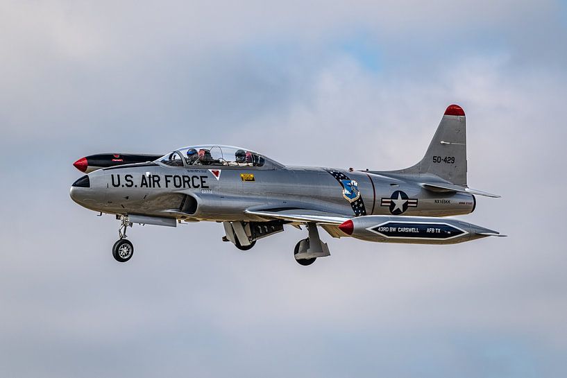 A beautiful Lockheed T-33 Shooting Star photographed during landing at Fort Worth Meacham Internatio by Jaap van den Berg