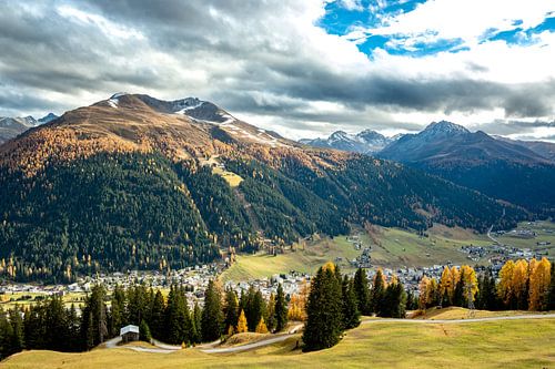 Herfstfoto van Davos