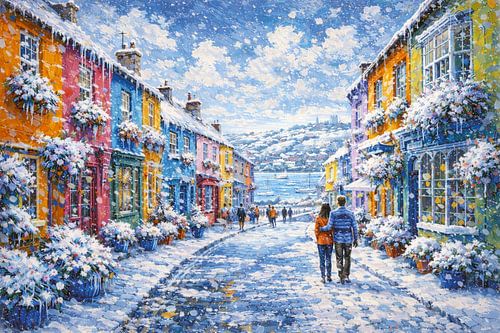 Kinsale in Ierland, een impressionistisch schilderij.