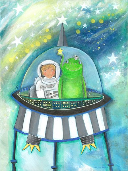 Der kleine Astronaut und sein Freund im Raumschiff von Sonja Mengkowski