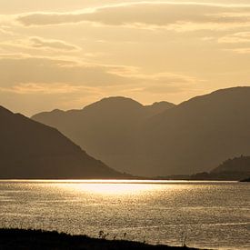 Zonsondergang in de Highlands van Saranda in 't Veld Fotografie