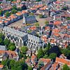 Aerial view Saint Janskerk and city hall Gouda by Anton de Zeeuw
