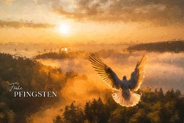 Vrolijk Pinksteren van Jonathan Schöps | UNDARSTELLBAR.COM — Visuele gedachten over God