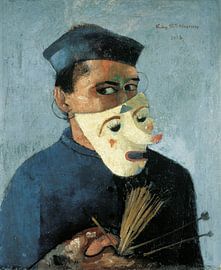 Zelfportret met masker, Felix Nussbaum. 1928 van Atelier Liesjes